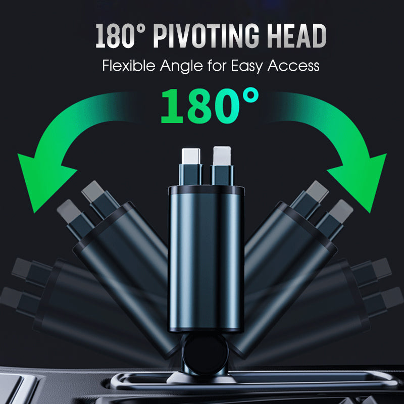 4-in-1 Retractable Car Charger