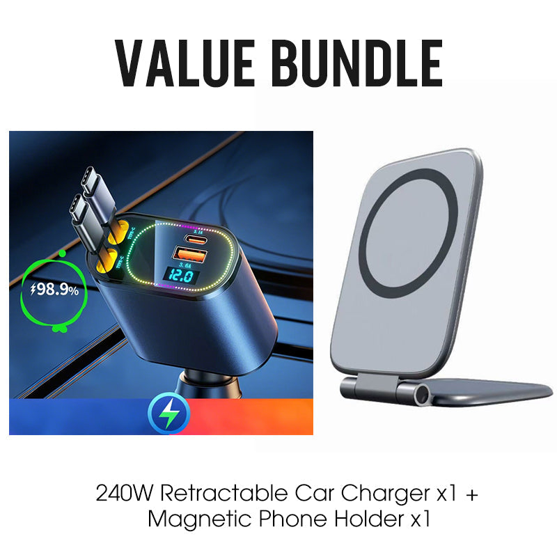 4-in-1 Retractable Car Charger