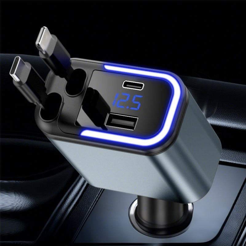 4-in-1 Retractable Car Charger