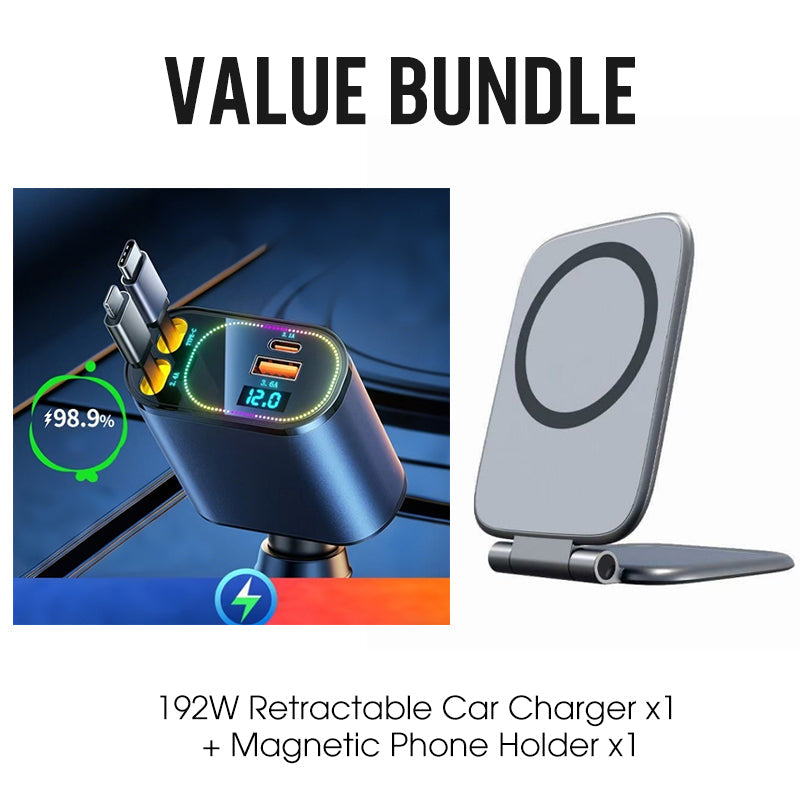 4-in-1 Retractable Car Charger