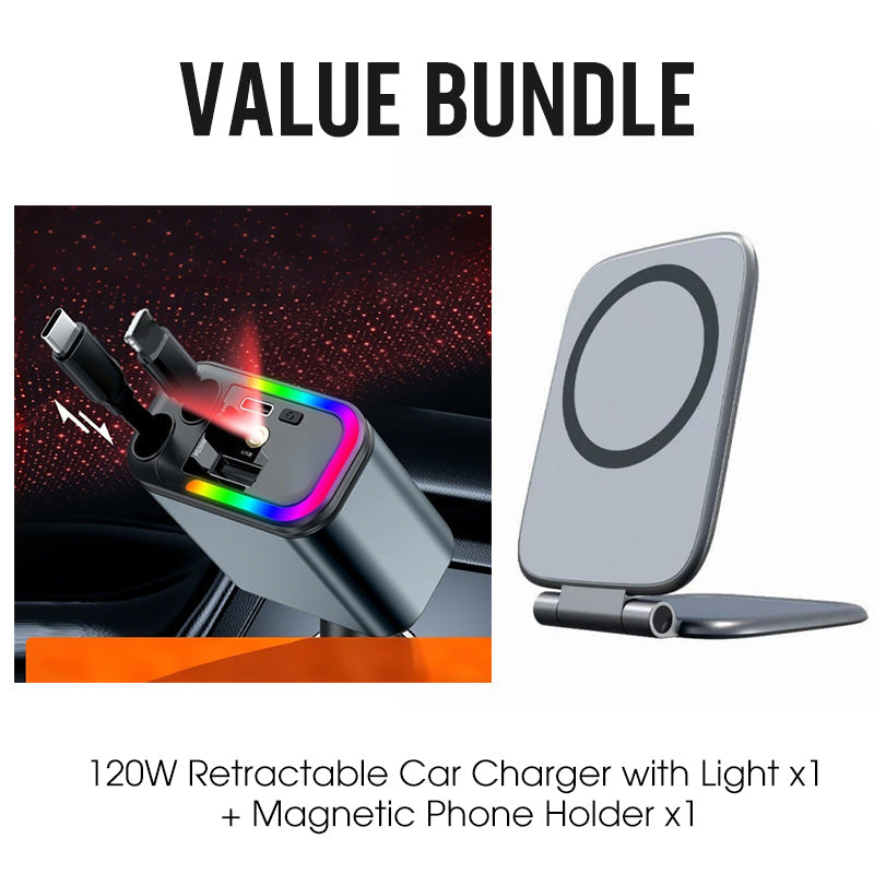 4-in-1 Retractable Car Charger