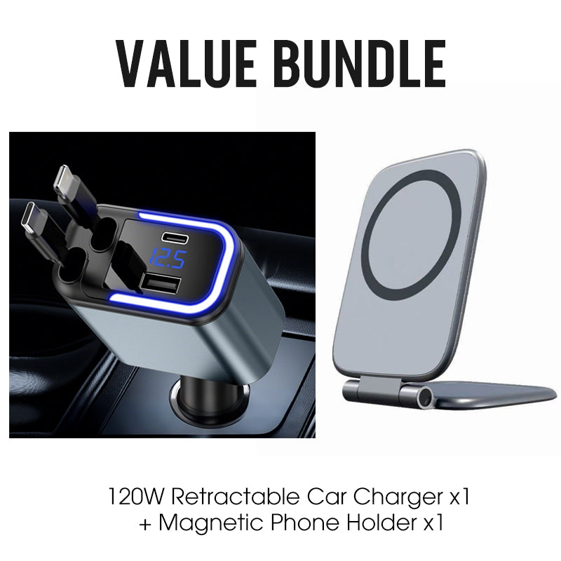 4-in-1 Retractable Car Charger