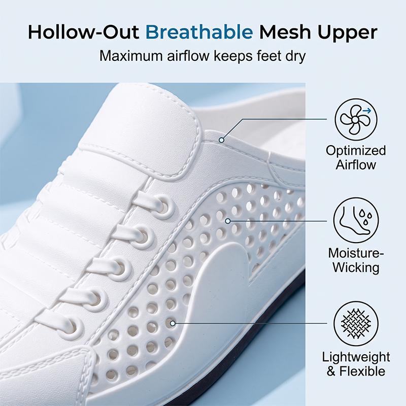 ⏳Limited-time 50% off⏰Summer Breathable Mesh Half Slippers | Slip On Casual Shoes👟