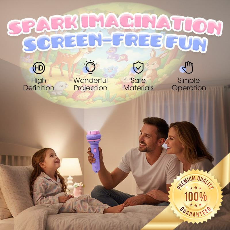📢 LIMITED TIME 50% OFF! ⏰ Early Education Projector Torch for Kids 🔦 Click, Project & Learn – A Pocket-Sized Nighttime Adventure ✨