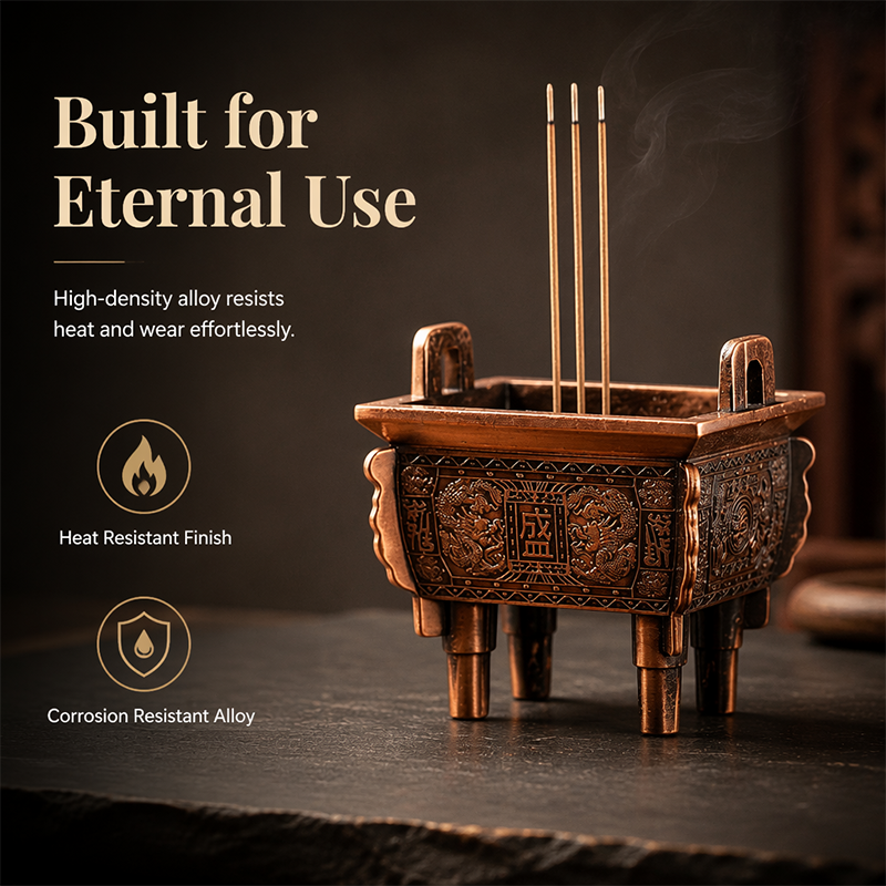 Metal Four Legged Ding Incense Burner
