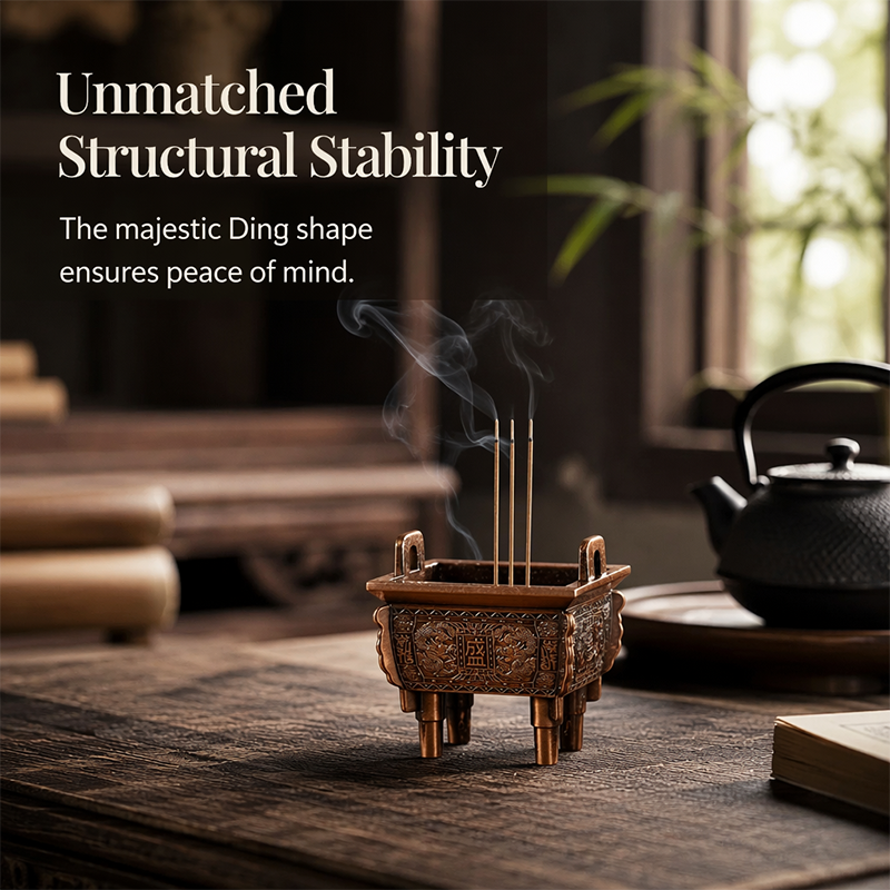 Metal Four Legged Ding Incense Burner