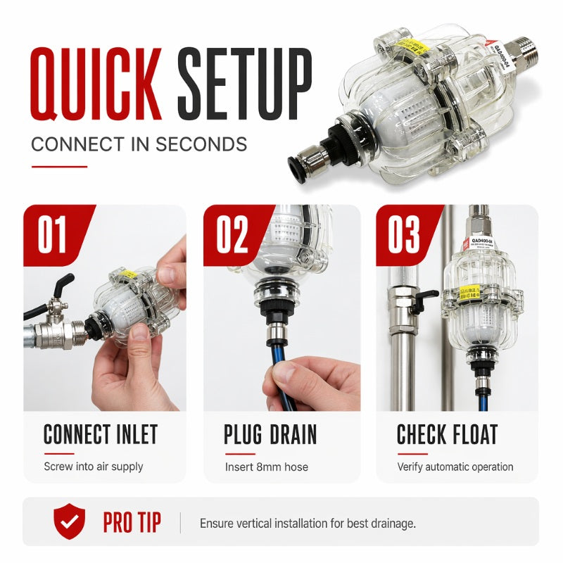 Heavy Duty Pneumatic Air Filter Water Separator