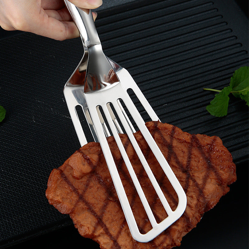 🍳 304 Stainless Steel Spatula Tongs – A Versatile Kitchen Tool! 🍖