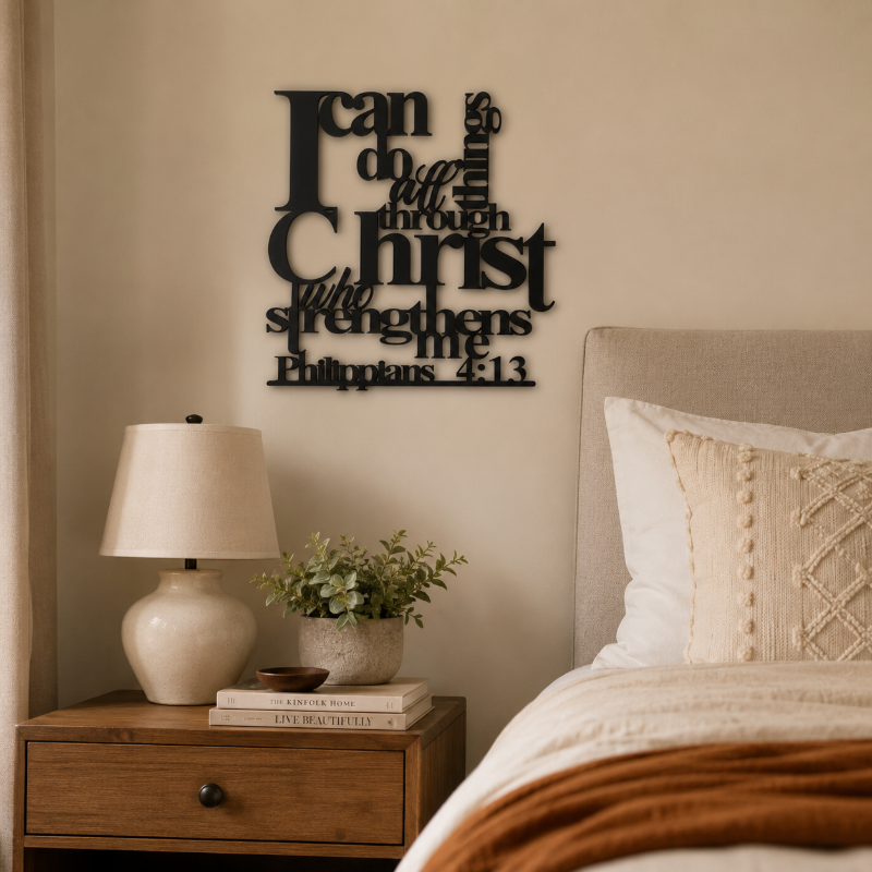 🖤 Blank wall got you stuck? This modern metal art fills the space — without the price tag of a gallery piece. 😎