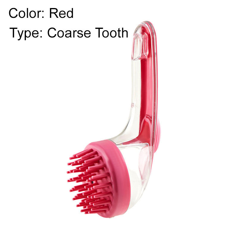 Pet Bath Brush with Long Handle & Shampoo Dispenser
