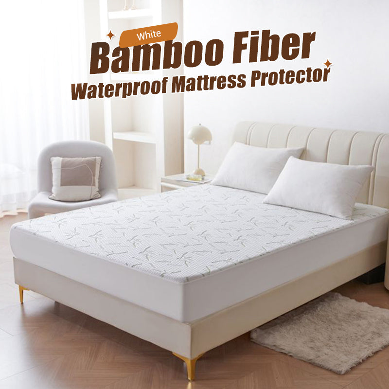 🛏️ LIMITED-TIME 50% OFF ✨ Bamboo Fiber Waterproof Mattress Protector – 100% Noiseless TPU Membrane, Breathable Natural Bamboo Sleep Surface & 360° Deep Pocket Elastic Skirt (Fits 12-18" Mattresses) – Machine Washable Family Bedding Essential 🌱