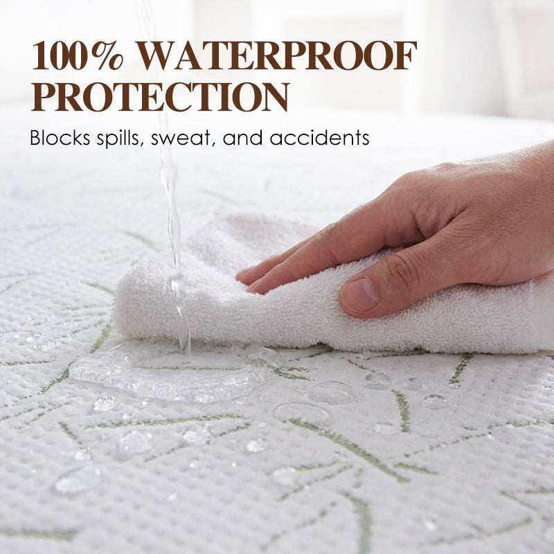 🛏️ LIMITED-TIME 50% OFF ✨ Bamboo Fiber Waterproof Mattress Protector – 100% Noiseless TPU Membrane, Breathable Natural Bamboo Sleep Surface & 360° Deep Pocket Elastic Skirt (Fits 12-18" Mattresses) – Machine Washable Family Bedding Essential 🌱