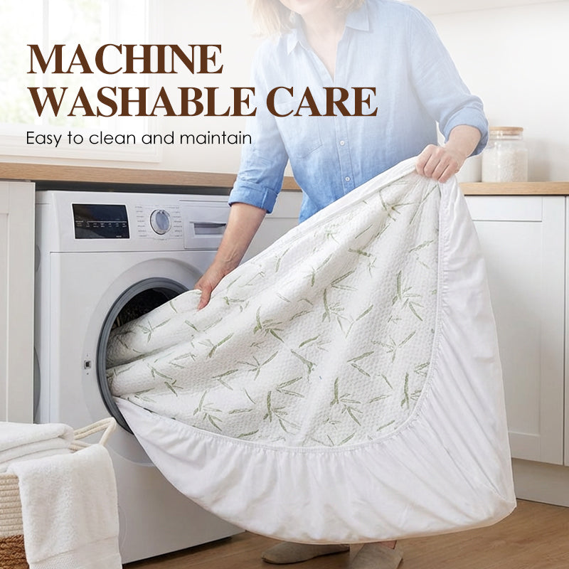 🛏️ LIMITED-TIME 50% OFF ✨ Bamboo Fiber Waterproof Mattress Protector – 100% Noiseless TPU Membrane, Breathable Natural Bamboo Sleep Surface & 360° Deep Pocket Elastic Skirt (Fits 12-18" Mattresses) – Machine Washable Family Bedding Essential 🌱