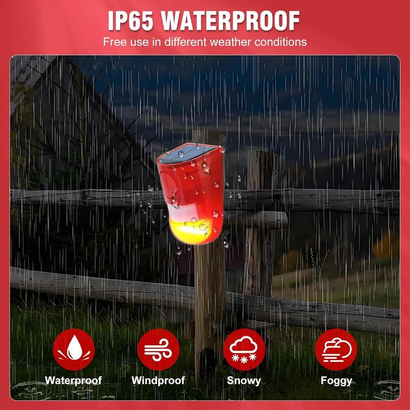 🎉 2026 Sale — Over 25,300 Sold!🌞 Solar Powered IR Motion Sensor Animal Repeller 110dB Alarm IP65 Waterproof ✨