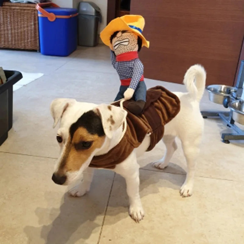 Cowboy Equestrian-Style Pet Costume Set