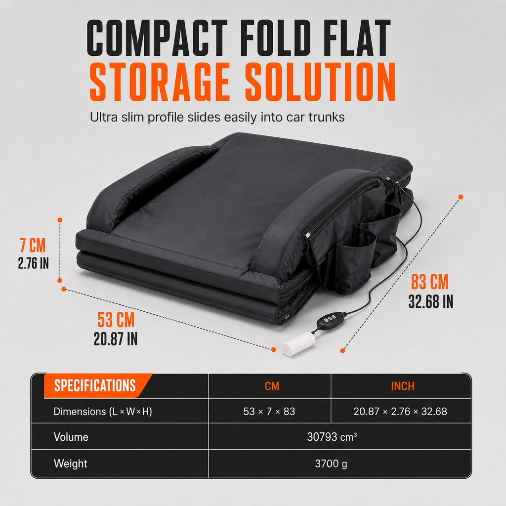 📢📢Limited Time on Sale！⏰ Heated Stadium Seat: Portable Foldable Chair with Backpack Straps, USB Heating, 5 Angles, Waterproof for Outdoor Events