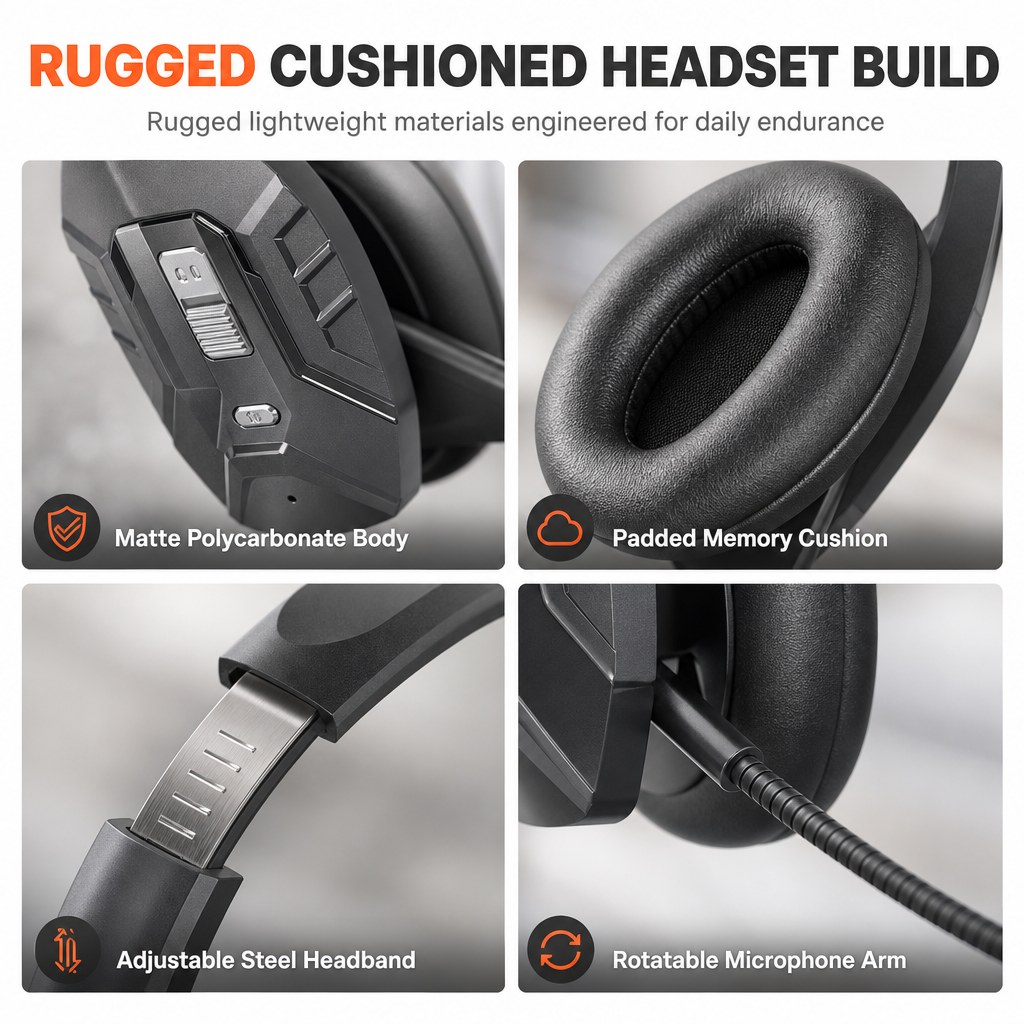 Wireless Bluetooth Call Center Headset with ENC Environmental Noise Cancellation and Auto Pairing for Customer Service and Truck Drivers