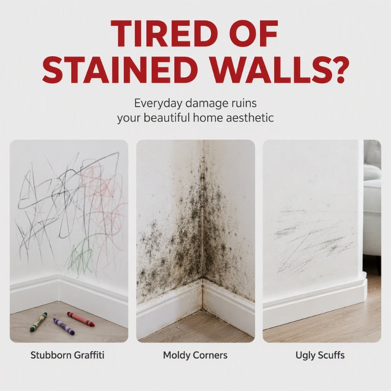 ⏳Time-Limited Special⏰Waterproof Wall Repair Paste with Integrated Small Roller Brush