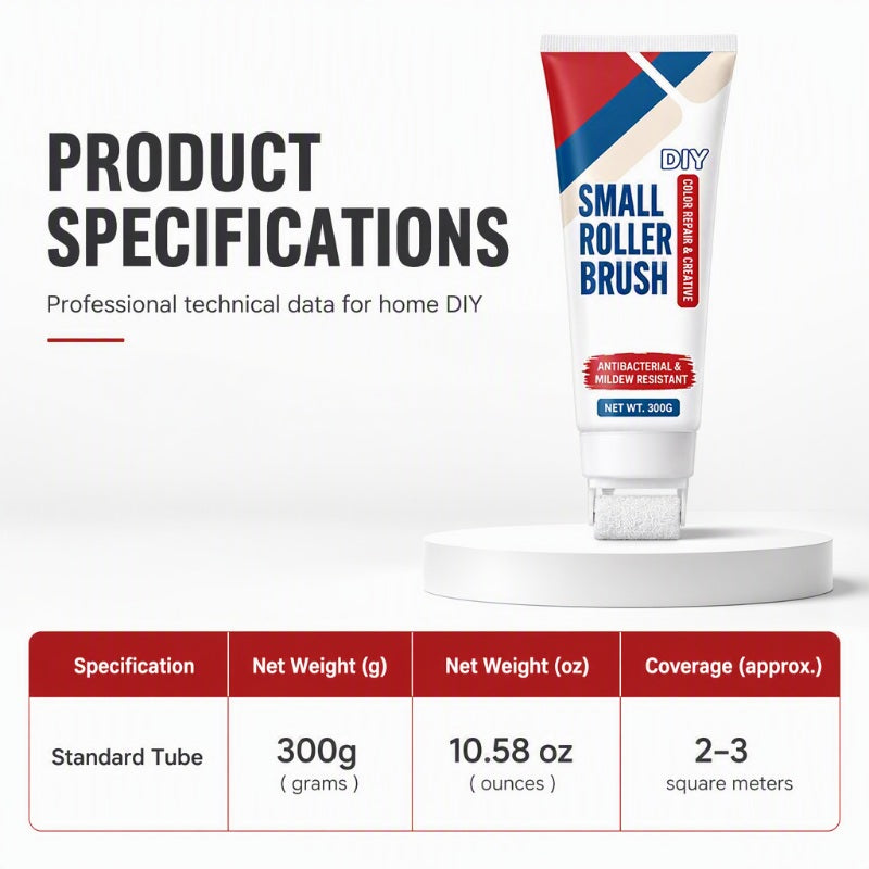 ⏳Time-Limited Special⏰Waterproof Wall Repair Paste with Integrated Small Roller Brush