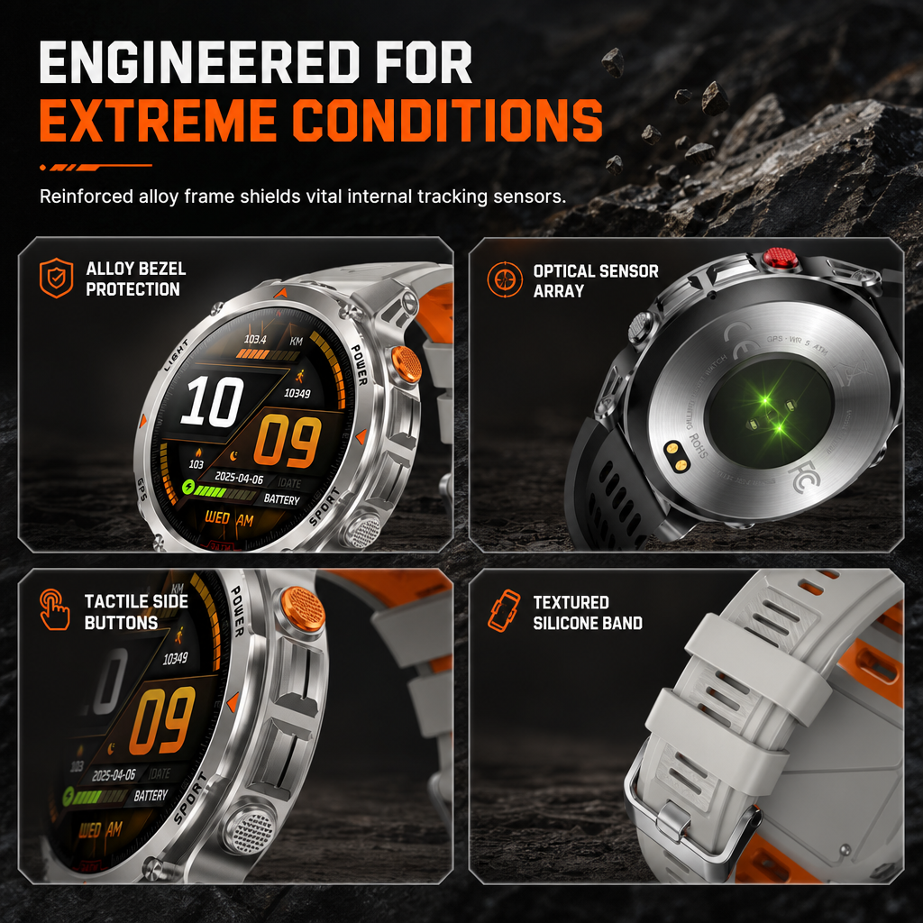 ⏰Smartwatch with Bluetooth Calling,GPS & Beidou Positioning, Heart Rate & Sleep Monitor, Pedometer & Message Reminders🏃‍