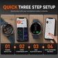 ⏰Smartwatch with Bluetooth Calling,GPS & Beidou Positioning, Heart Rate & Sleep Monitor, Pedometer & Message Reminders🏃‍
