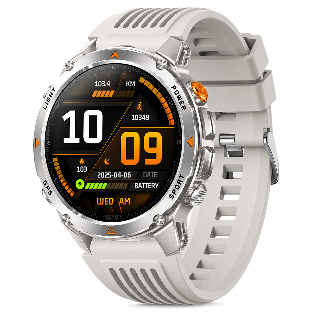 ⏰Smartwatch with Bluetooth Calling,GPS & Beidou Positioning, Heart Rate & Sleep Monitor, Pedometer & Message Reminders🏃‍