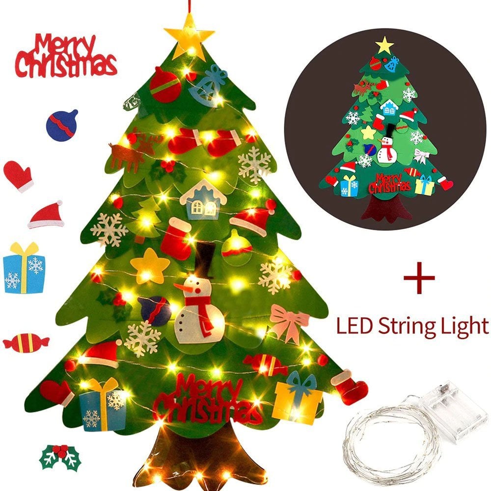 🎄 50% OFF! ✨ DIY Felt Christmas Tree Set – No-glue, reusable & toddler-friendly ✨
