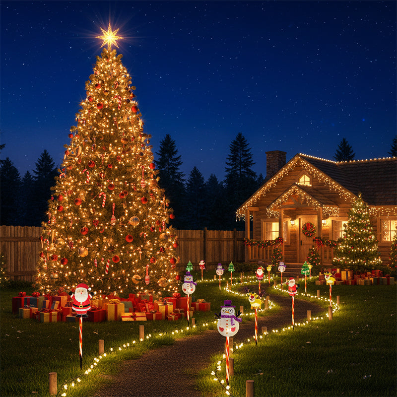 📢📢50% OFF !! ⏰Warm Glow Festive Garden Stake Lights