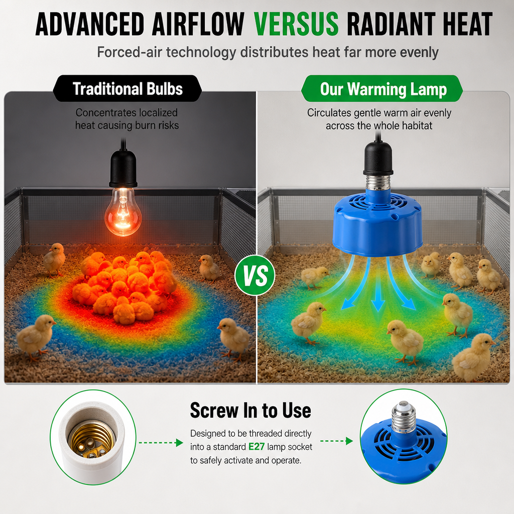 📢📢50%  OFF !! ⏰Pet Heat Lamp with Temperature Control