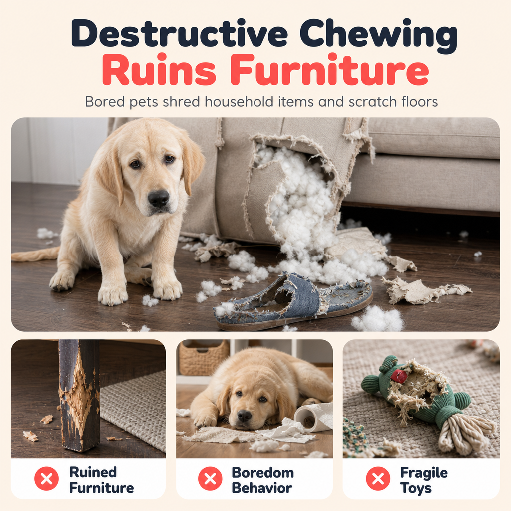 🐶Durable TPR Bone Shaped Dog Chew Toy Bite Resistant Teething Toy for Large Dogs🦴