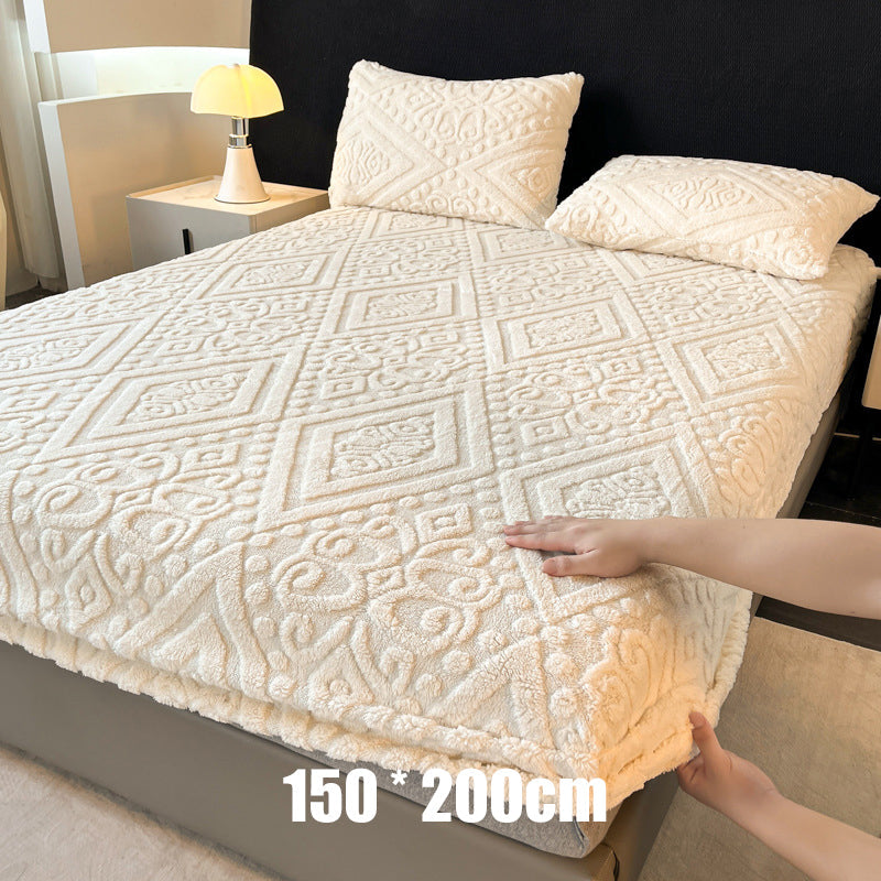 🛏️ 360° All-Around Stretch Plush Knit Fitted Sheet☁️– Soft, Snug & Easy to Put On, Cosy Comfort for Every Bed ✨