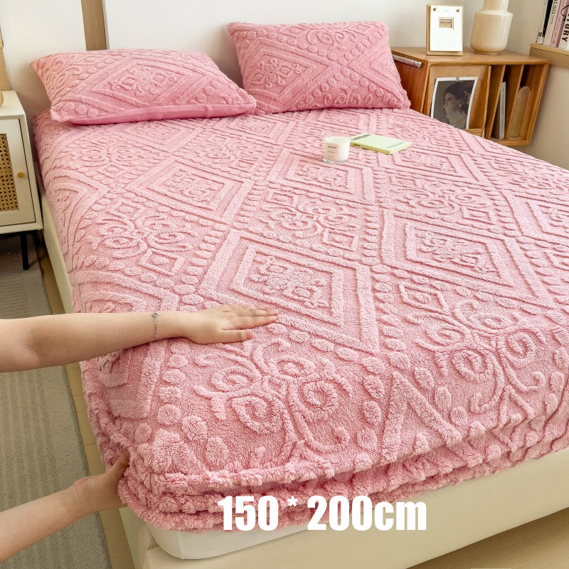 🛏️ 360° All-Around Stretch Plush Knit Fitted Sheet☁️– Soft, Snug & Easy to Put On, Cosy Comfort for Every Bed ✨