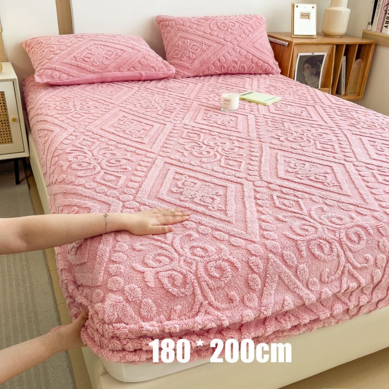 🛏️ 360° All-Around Stretch Plush Knit Fitted Sheet☁️– Soft, Snug & Easy to Put On, Cosy Comfort for Every Bed ✨