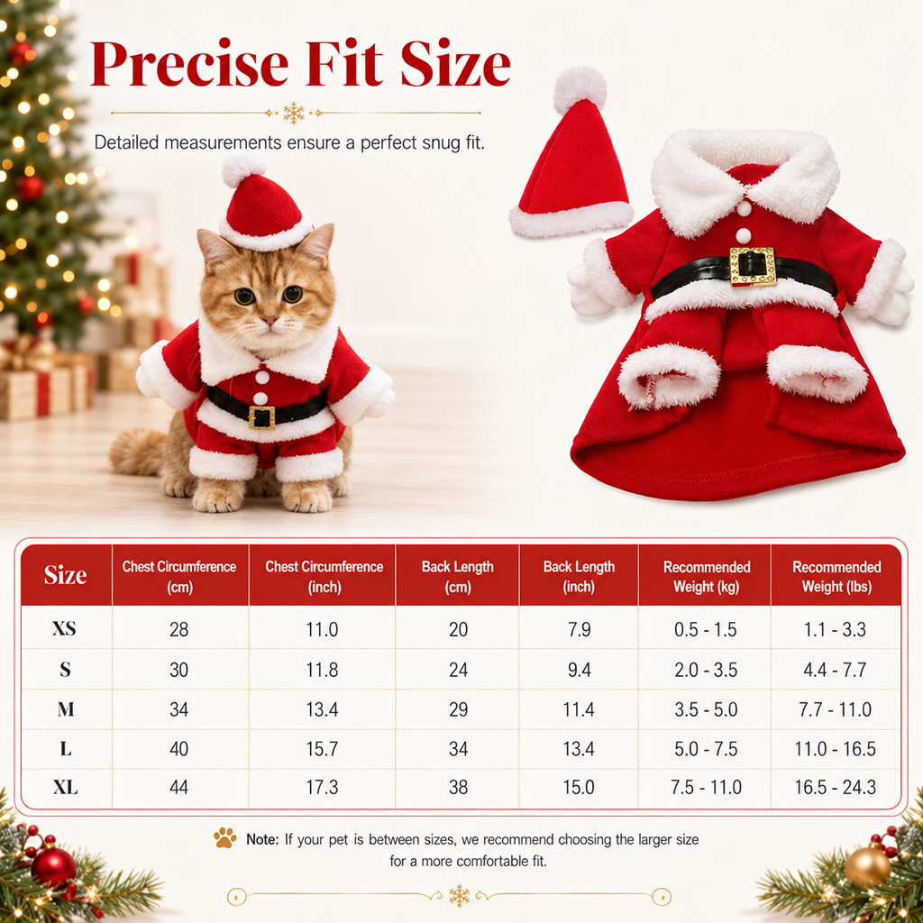 🎄 50% OFF! ✨ Christmas Pet Costume for Dogs & Cats – Hilarious 3D Standing Santa Suit with Integrated Stuffed Hands, Plush Warmth Premium Stitching & Thick Velvet Trim – Lightweight Holiday Outfit for Cats & Dogs 🐾