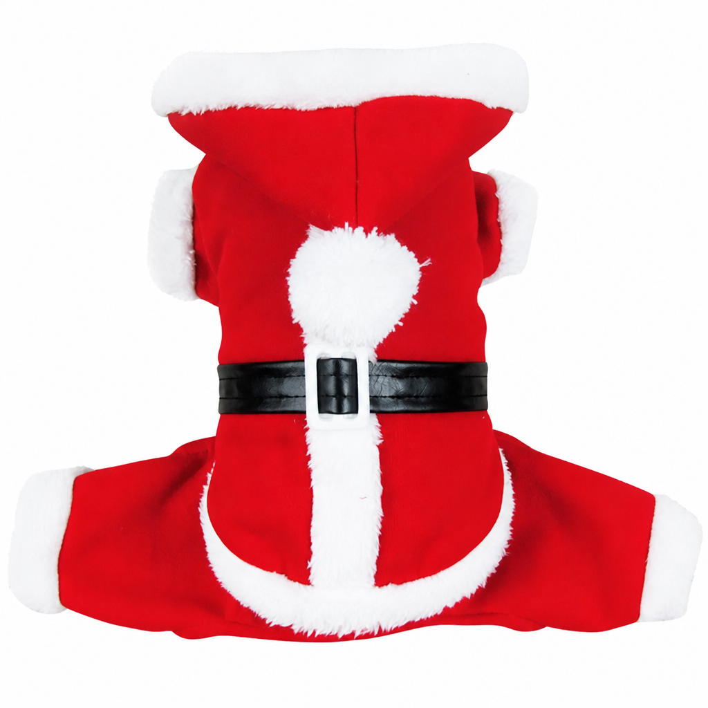 🎄 50% OFF! ✨ Christmas Pet Costume for Dogs & Cats – Hilarious 3D Standing Santa Suit with Integrated Stuffed Hands, Plush Warmth Premium Stitching & Thick Velvet Trim – Lightweight Holiday Outfit for Cats & Dogs 🐾
