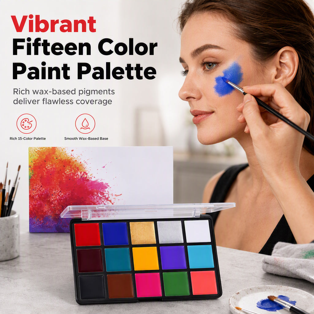 15 Colors Oil Based Face and Body Paint Palette