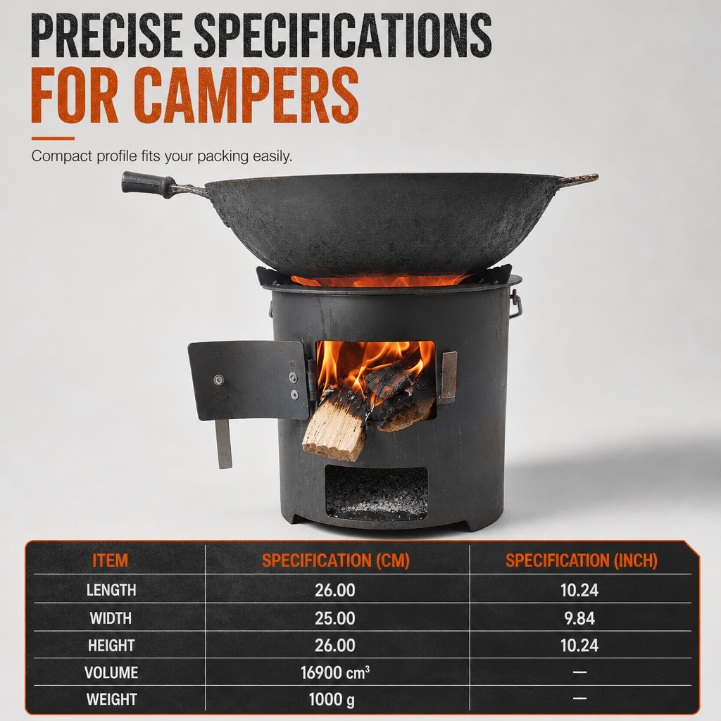 🔥 LIMITED-TIME 50% OFF! ⛺ Multifunctional Portable Wood & Charcoal Stove – Rust Resistant, Camping BBQ & Heating ✨