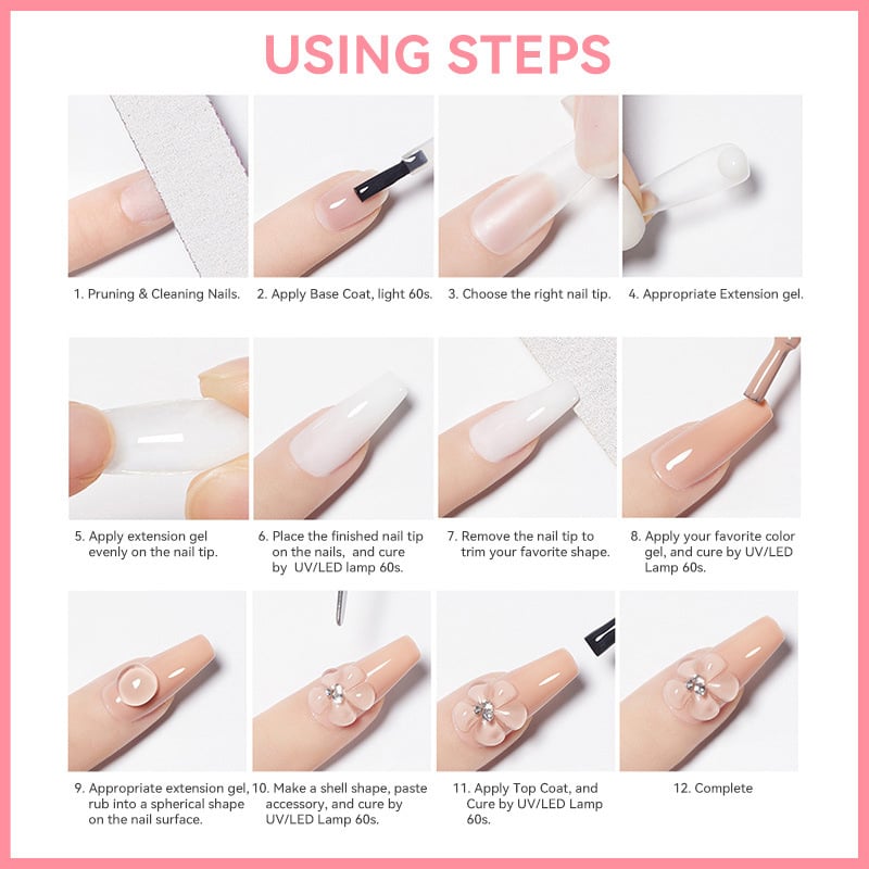 💅Buy 1 Get 1 Free⏰Solid Nail Extension Builder Gel✨Easy DIY Nail Extensions & Sculpting