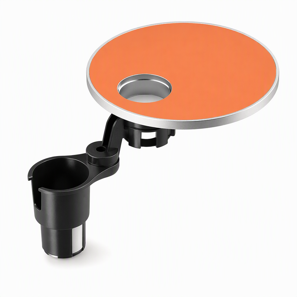 Multifunctional 360 Degree Rotating Car Cup Holder and Food Tray Table Non Slip Wear Resistant Extended Vehicle Dining Tray