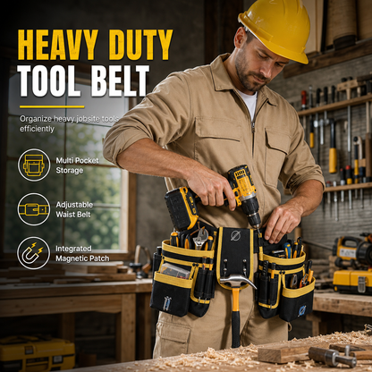 🔧 LIMITED-TIME 50% OFF! 🛠️ Adjustable Tool Waist Bag – Multi-pocket, Magnetic Hardware Holder, Hands-Free ✨