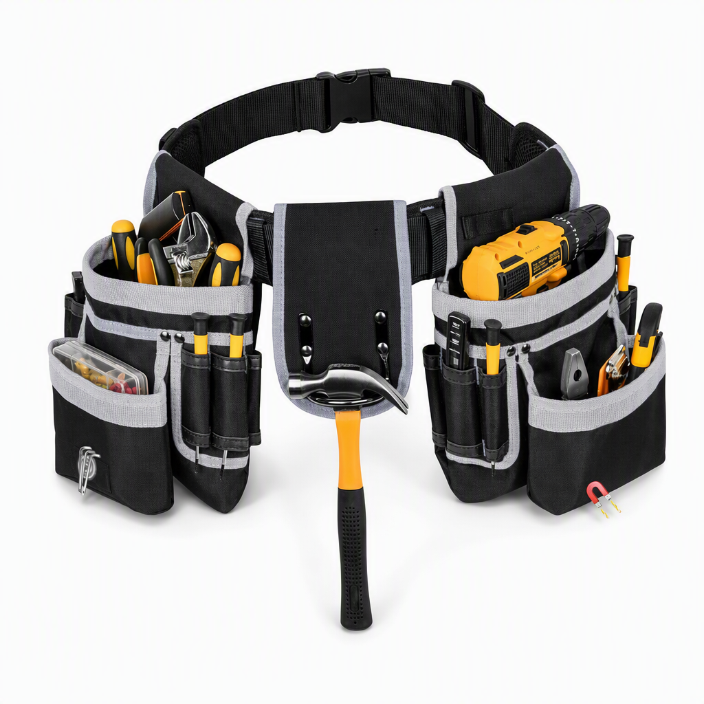 🔧 LIMITED-TIME 50% OFF! 🛠️ Adjustable Tool Waist Bag – Multi-pocket, Magnetic Hardware Holder, Hands-Free ✨