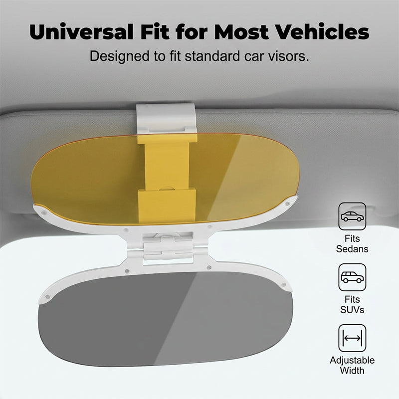 ☀️ LIMITED-TIME 50% OFF! 🌙 Anti-Glare Car Sun Visor Extender – Day & Night Dual Lens, 360° Rotatable ✨
