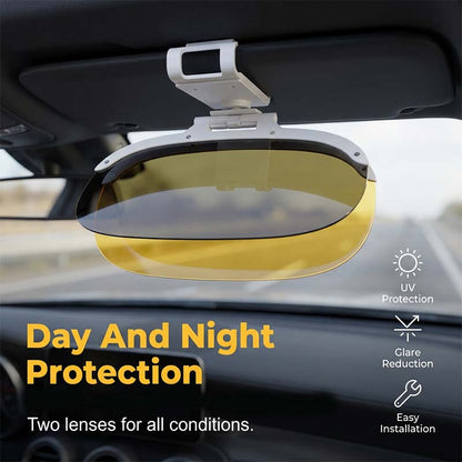 ☀️ LIMITED-TIME 50% OFF! 🌙 Anti-Glare Car Sun Visor Extender – Day & Night Dual Lens, 360° Rotatable ✨