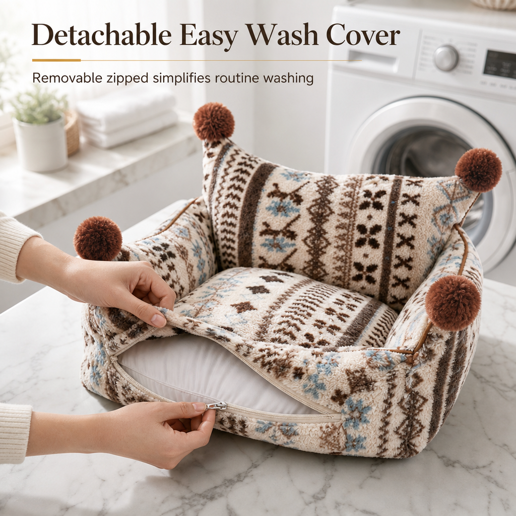 Warm Pet Bed Sofa for Dogs and Cats Cozy Sleeping Mat Cushion for All Seasons