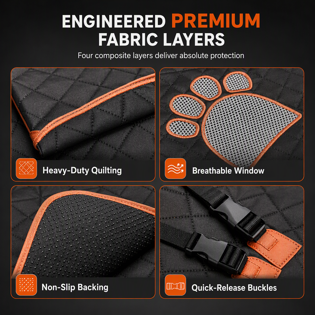 Waterproof Dog Car Seat Cover Dirtproof Rear Seat Pet Mat Cushion