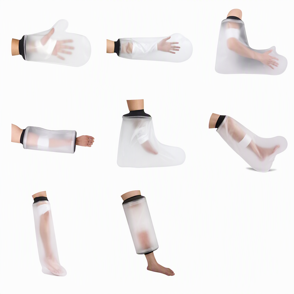 Waterproof Cast and Bandage Protector for Shower Reusable Protective Sleeve for Adult Hand Arm Foot Leg Fractures Injuries and PICC Lines