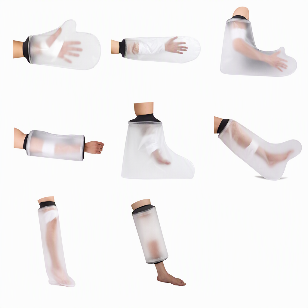 Waterproof Cast and Bandage Protector for Shower Reusable Protective Sleeve for Adult Hand Arm Foot Leg Fractures Injuries and PICC Lines