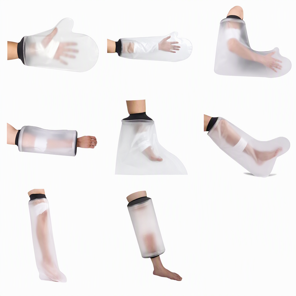 Waterproof Cast and Bandage Protector for Shower Reusable Protective Sleeve for Adult Hand Arm Foot Leg Fractures Injuries and PICC Lines