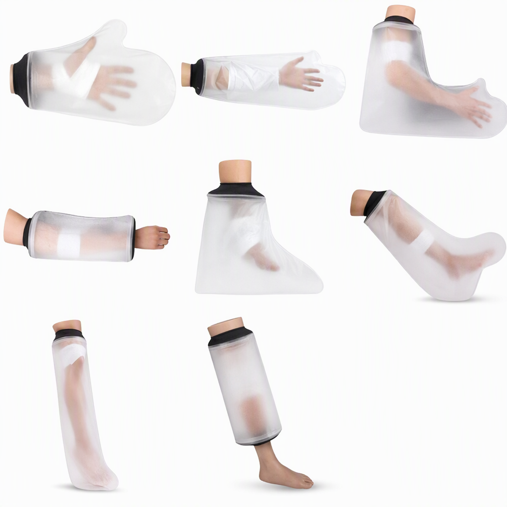Waterproof Cast and Bandage Protector for Shower Reusable Protective Sleeve for Adult Hand Arm Foot Leg Fractures Injuries and PICC Lines