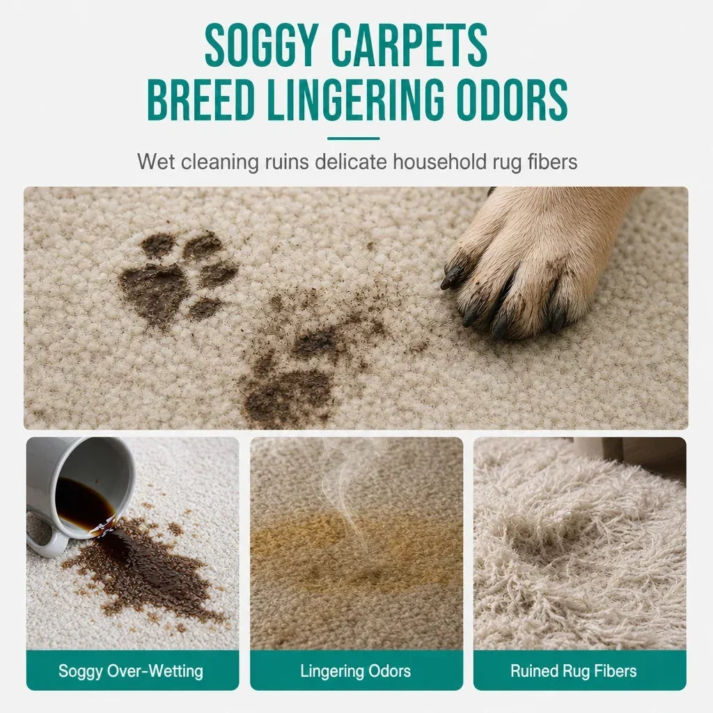 Clean Rugs & Sofas Instantly! Waterless Fabric Foam Cleaner
